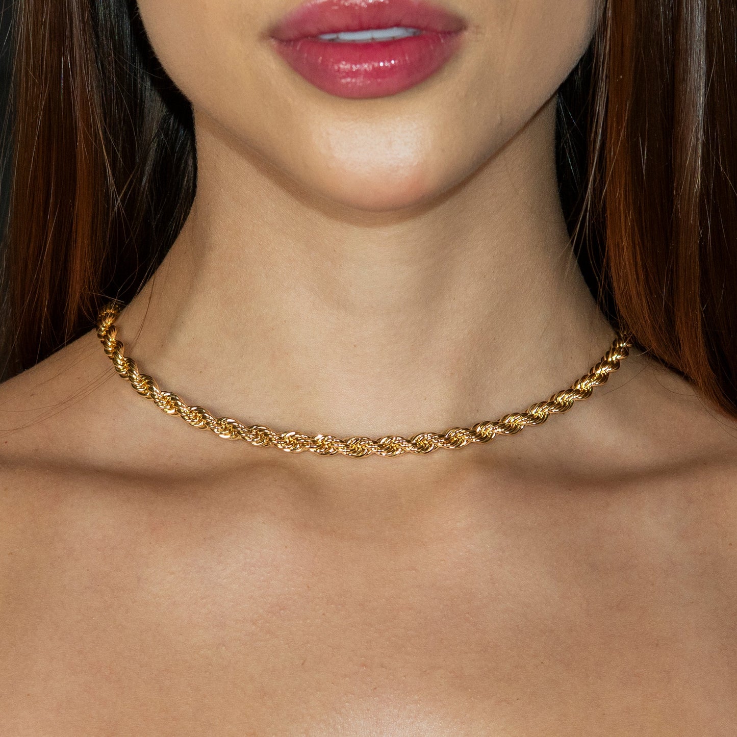 Gold Jewelry - Womens 14K Gold Chain Solid Rope