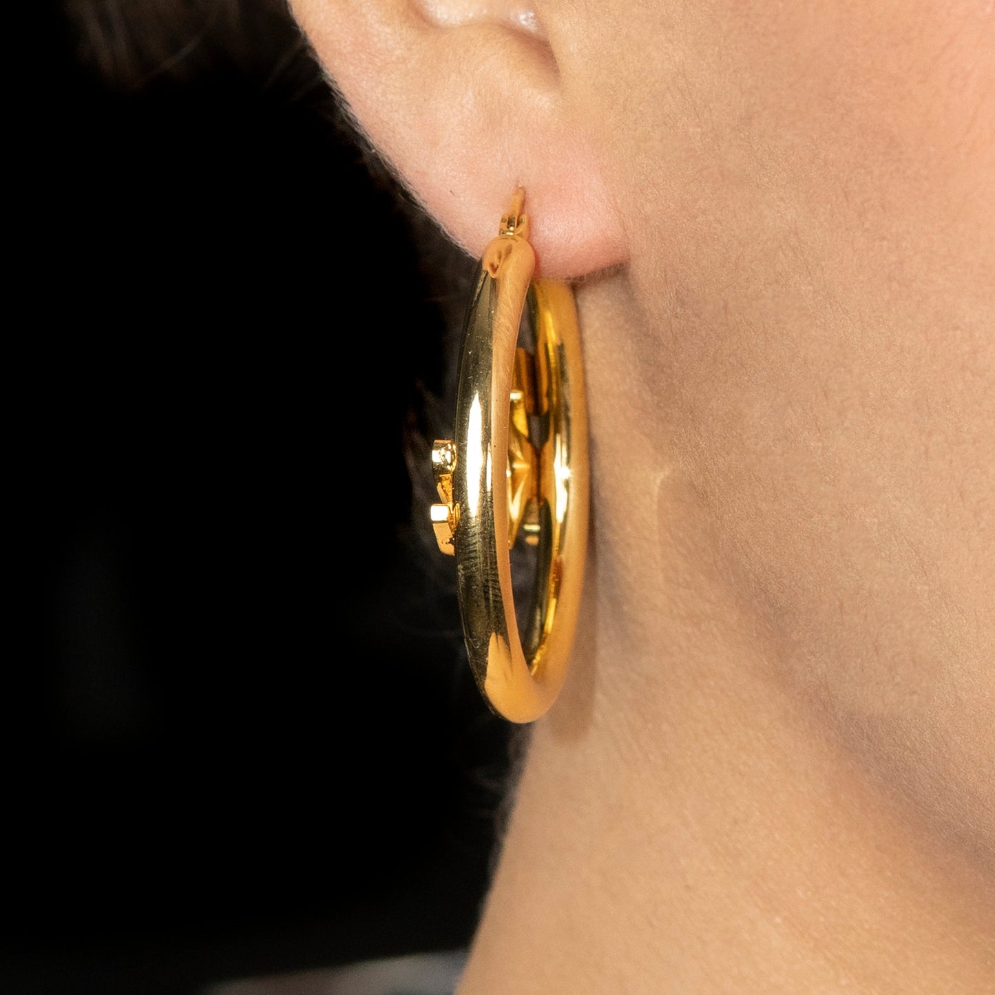 Women Jewelry - 14K Gold Hoop Earrings | Style # E13