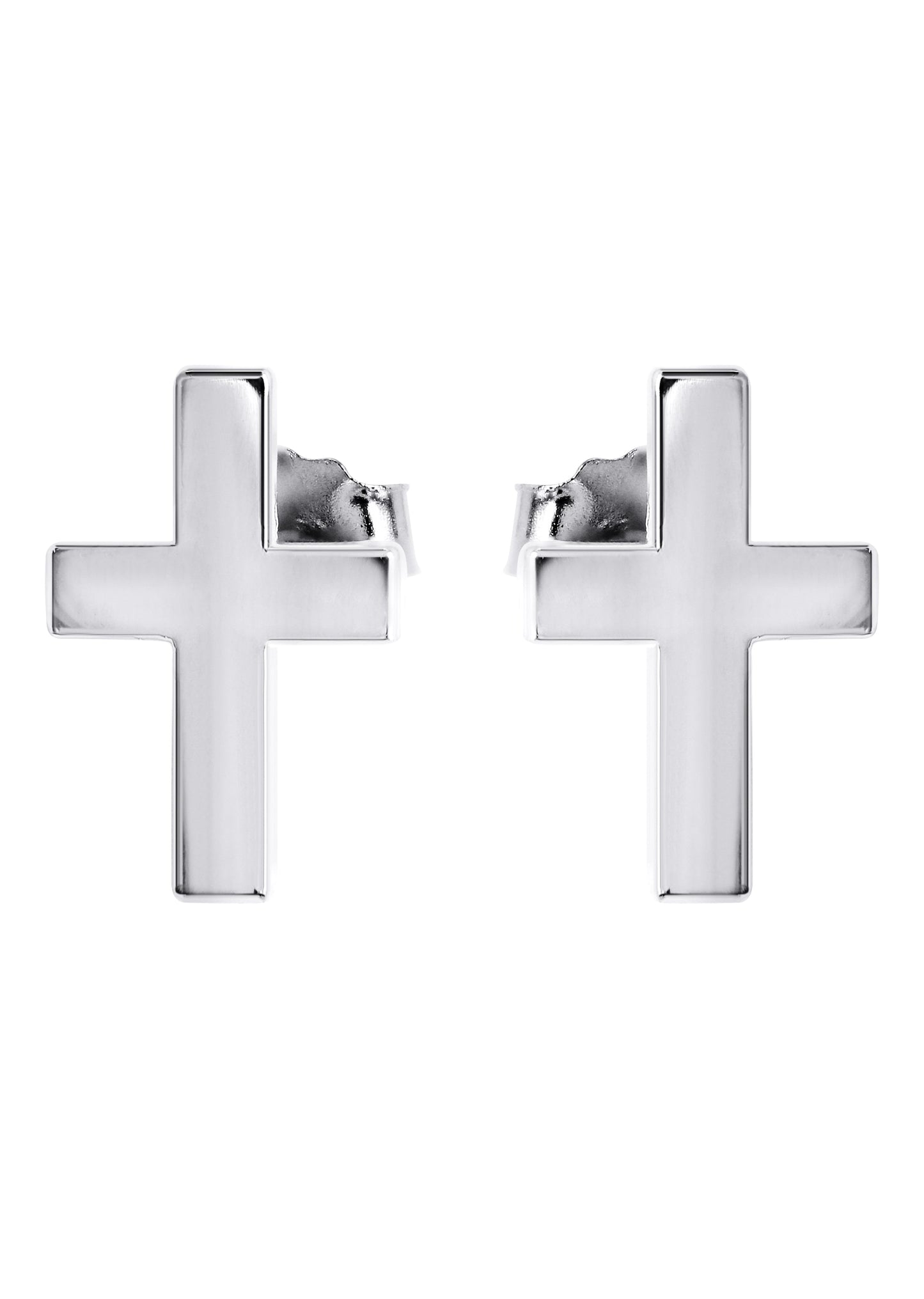 Mens Jewelry - Silver Cross Earrings for Men | Appx. 0.9 Grams