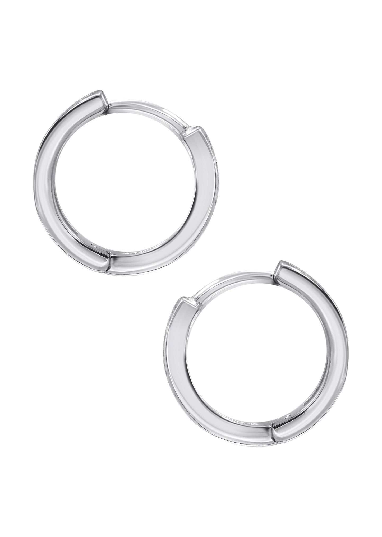Mens Jewelry - Silver Round Iced Out VVS Stud Earrings for Men | Appx. 1.5 Grams
