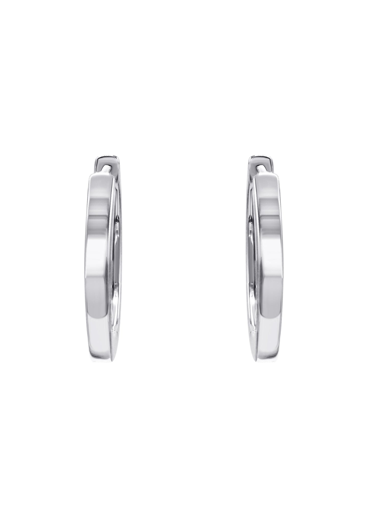 Mens Jewelry - Silver Iced Out VVS Hoop Earring for Men | Appx. 0.8 Grams