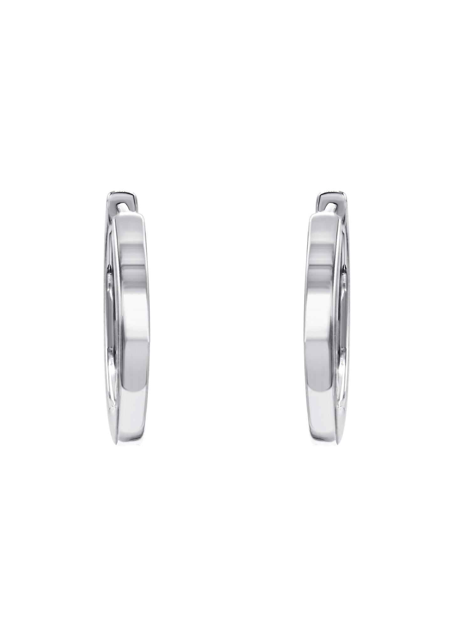 Mens Jewelry - Silver Iced Out VVS Hoop Earring for Men | Appx. 0.8 Grams