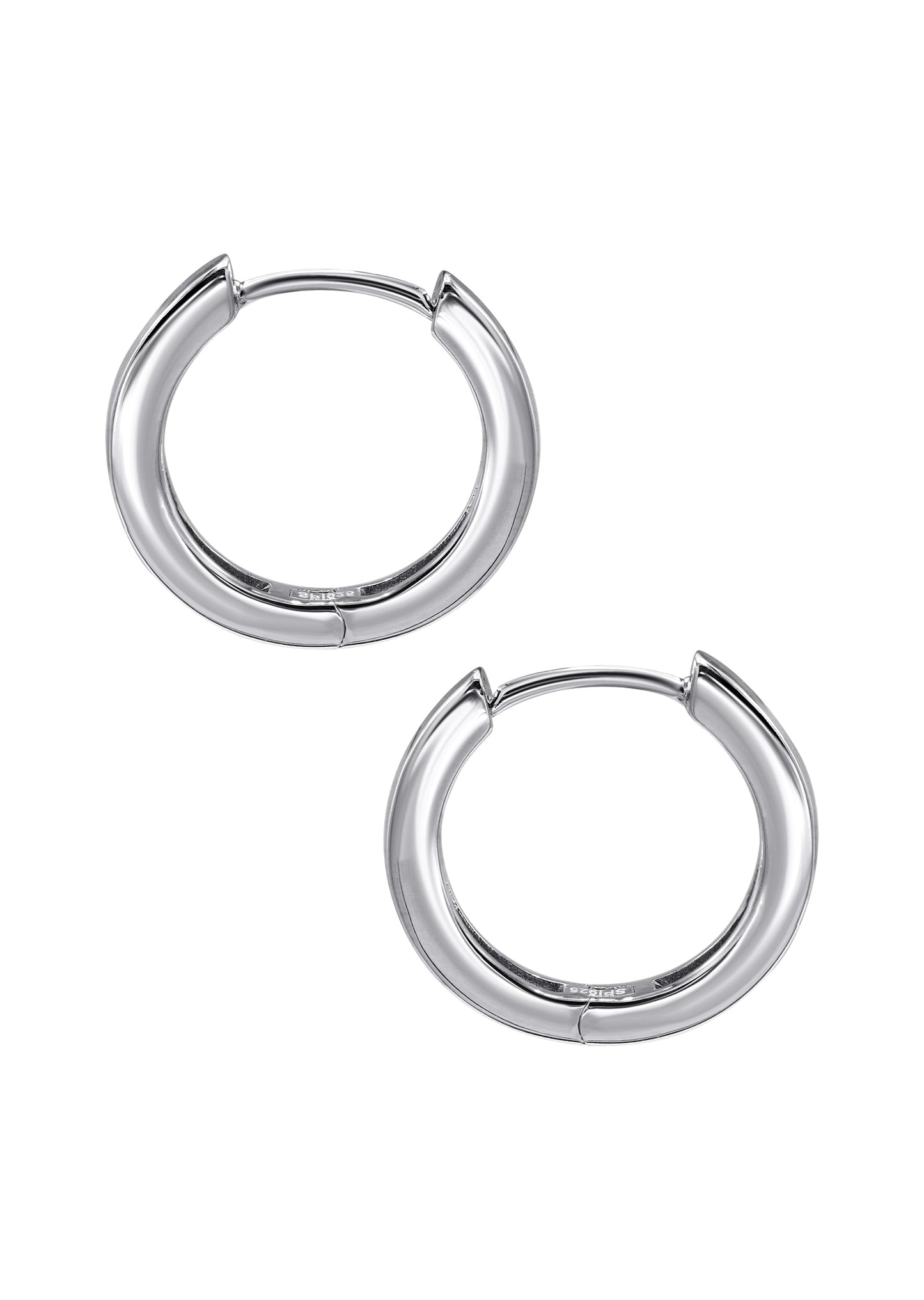 Mens Jewelry - Silver Iced Out VVS Hoop Earring for Men | Appx. 0.8 Grams