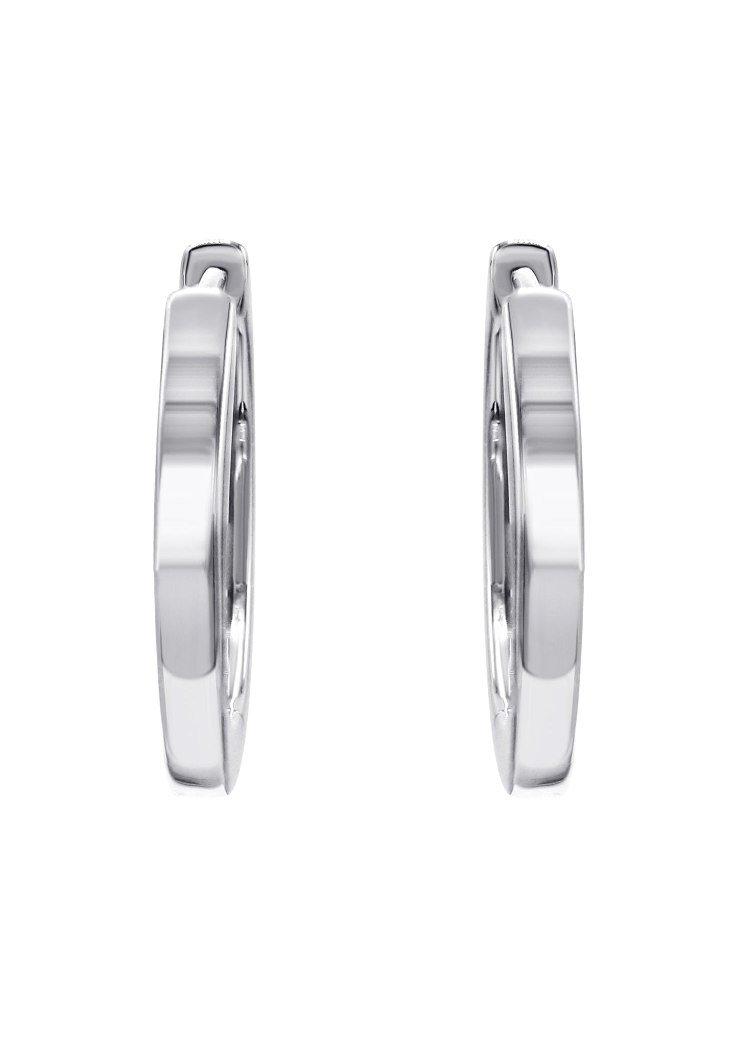 Mens Jewelry - Silver Iced Out VVS Hoop Earrings for Men | Appx. 2.7 Grams