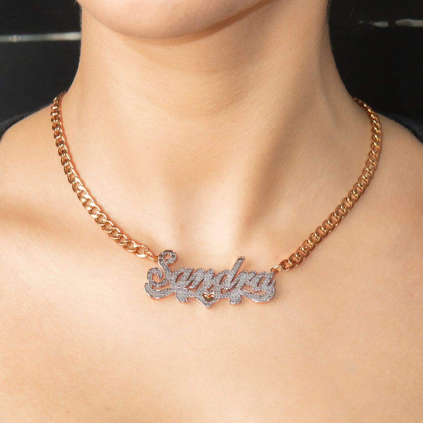 Women Jewelry - Rose Gold Name Necklace | Style # N20
