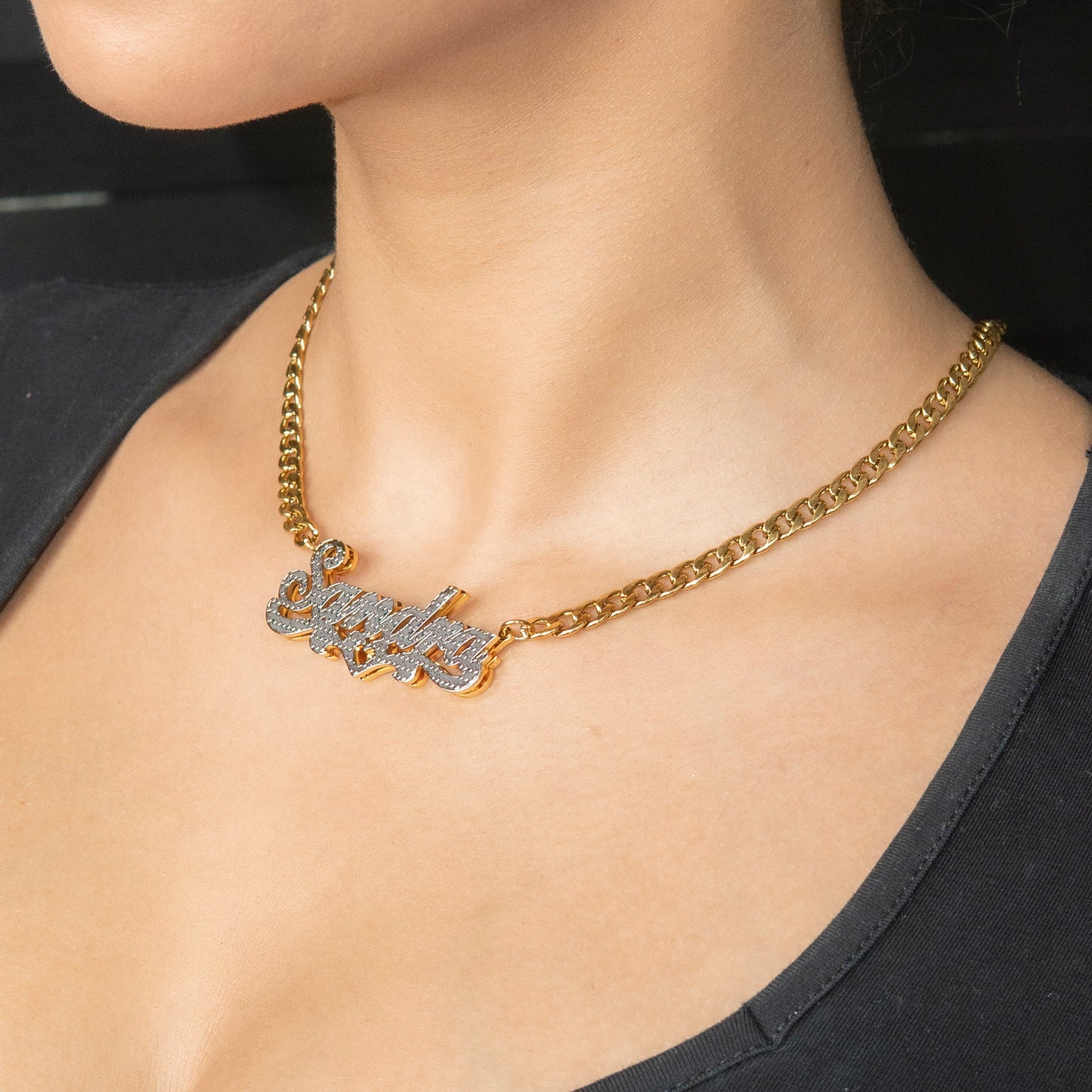 Women Jewelry - Gold Name Necklace | Style # N20