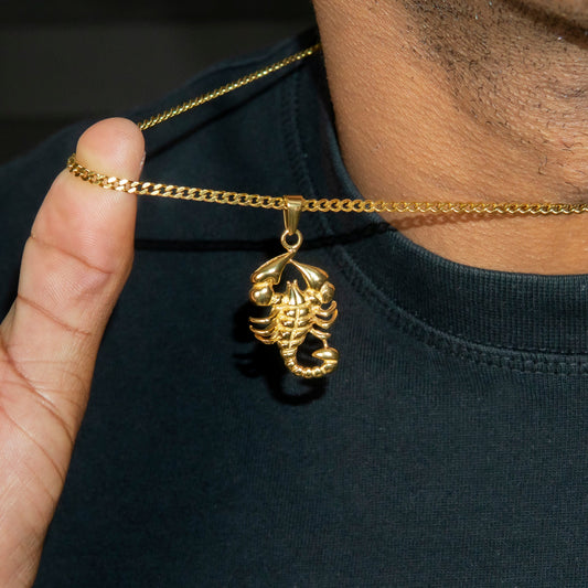 Mens Jewelry - 14K Gold Scorpion Necklace | Appx. 6.2 Grams