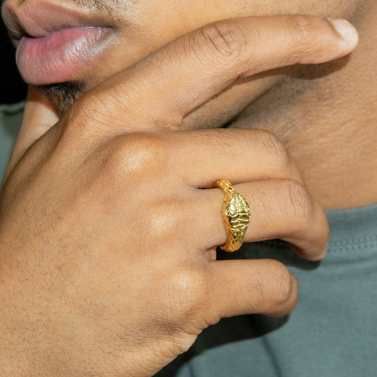 Mens Jewelry - Snake Gold Pinky Ring | 7.4 Grams