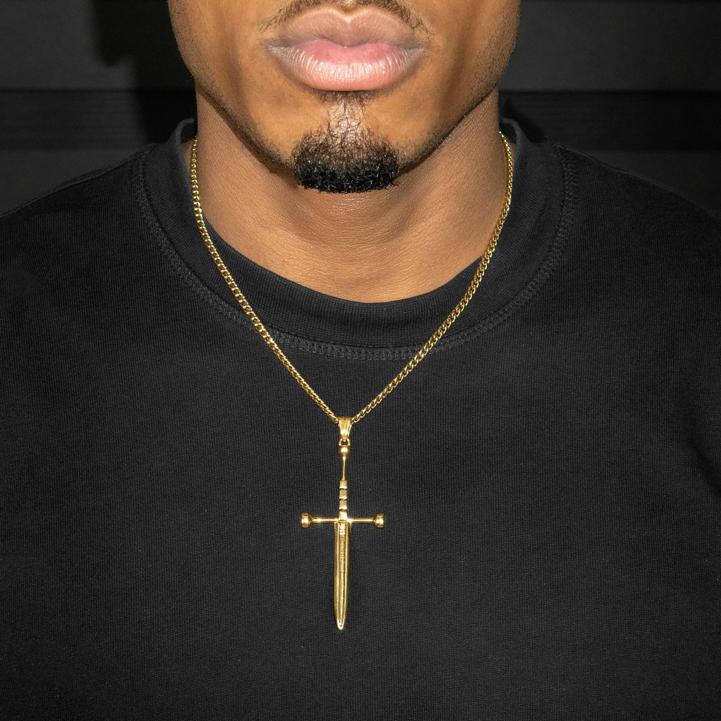 Mens Jewelry - 14K Gold Sword Necklace | Appx. 7.2 Grams