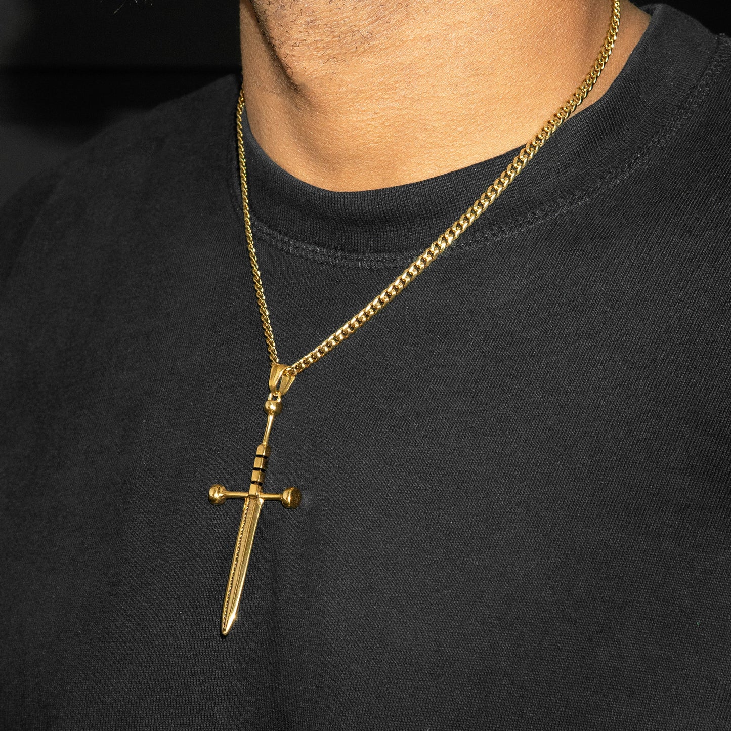 Mens Jewelry - 14K Gold Sword Necklace | Appx. 7.2 Grams
