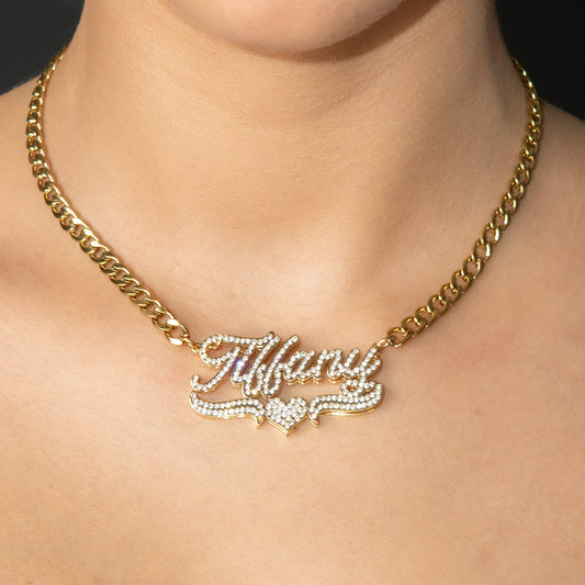 Women Jewelry - Iced Out VVS Name Necklace | Style # N35