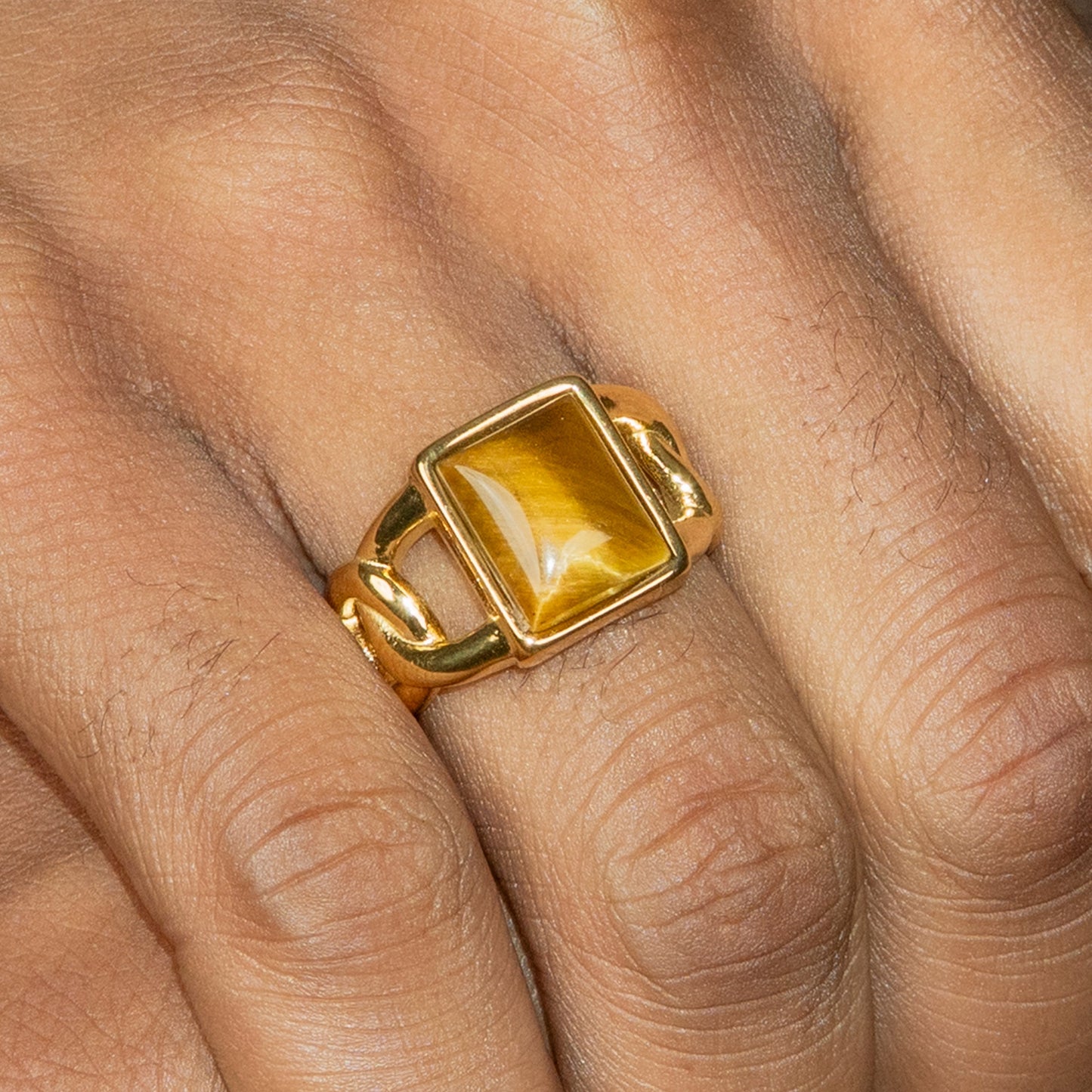 Mens Jewelry - Tiger Claw Gold Pinky Ring | 10 Grams