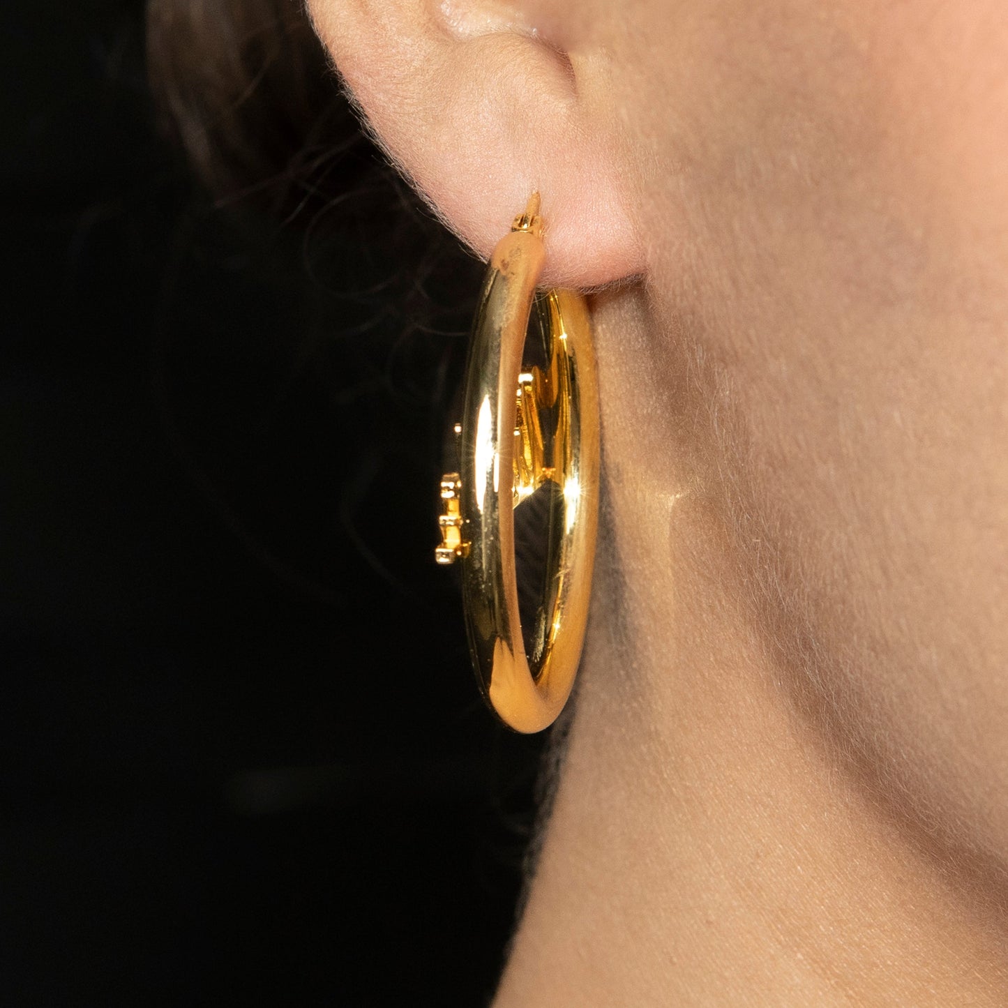 Women Jewelry - 14K Gold Hoop Earrings | Style # E15