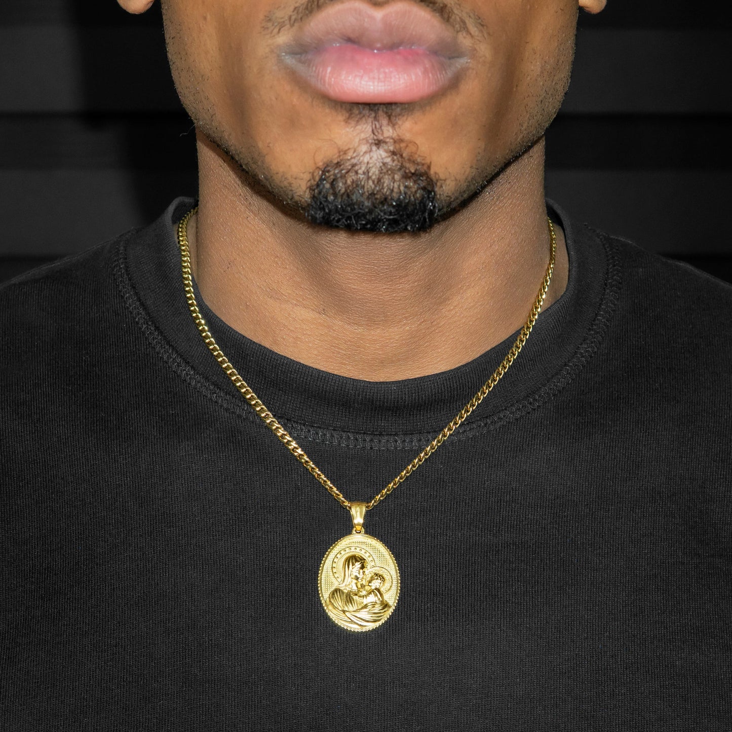 Mens Jewelry - 14K Gold Virgin Mary Necklace | Appx. 11 Grams