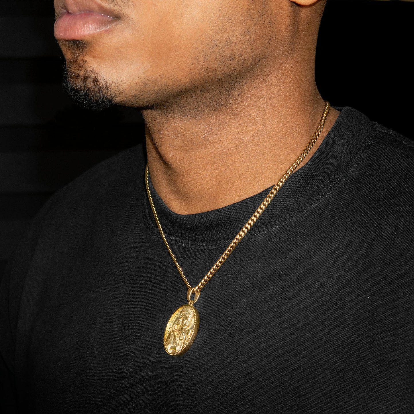 Mens Jewelry - 14K Gold Virgin Mary Necklace | Appx. 11 Grams