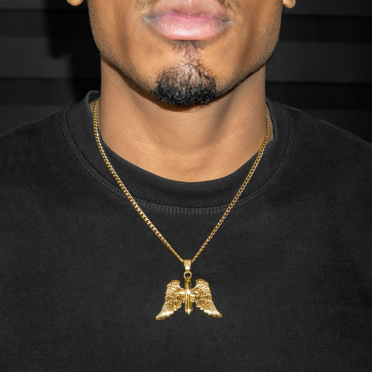 Mens Jewelry - 14K Gold Wings Necklace | Appx. 13 Grams