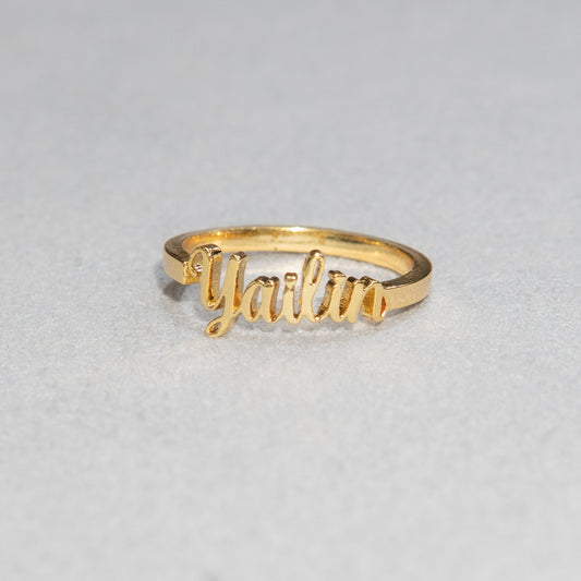 Women Jewelry - Gold Name Ring | Style # R32