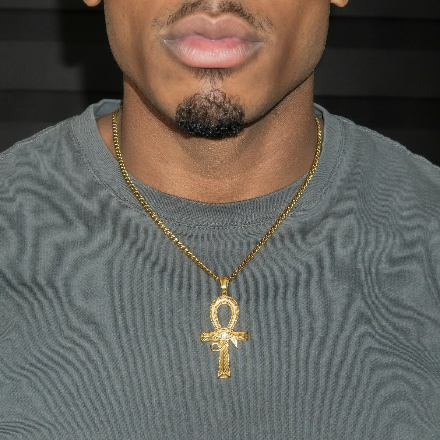 Mens Jewelry - 14K Gold Ankh Necklace | Appx. 10 Grams