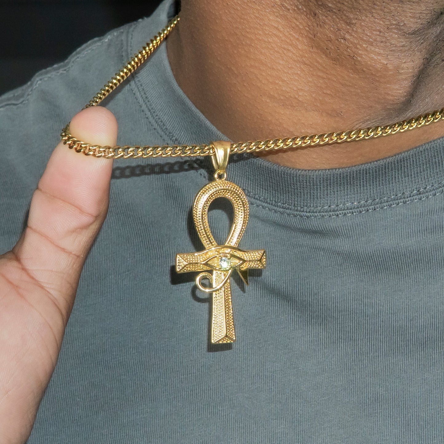Mens Jewelry - 14K Gold Ankh Necklace | Appx. 10 Grams