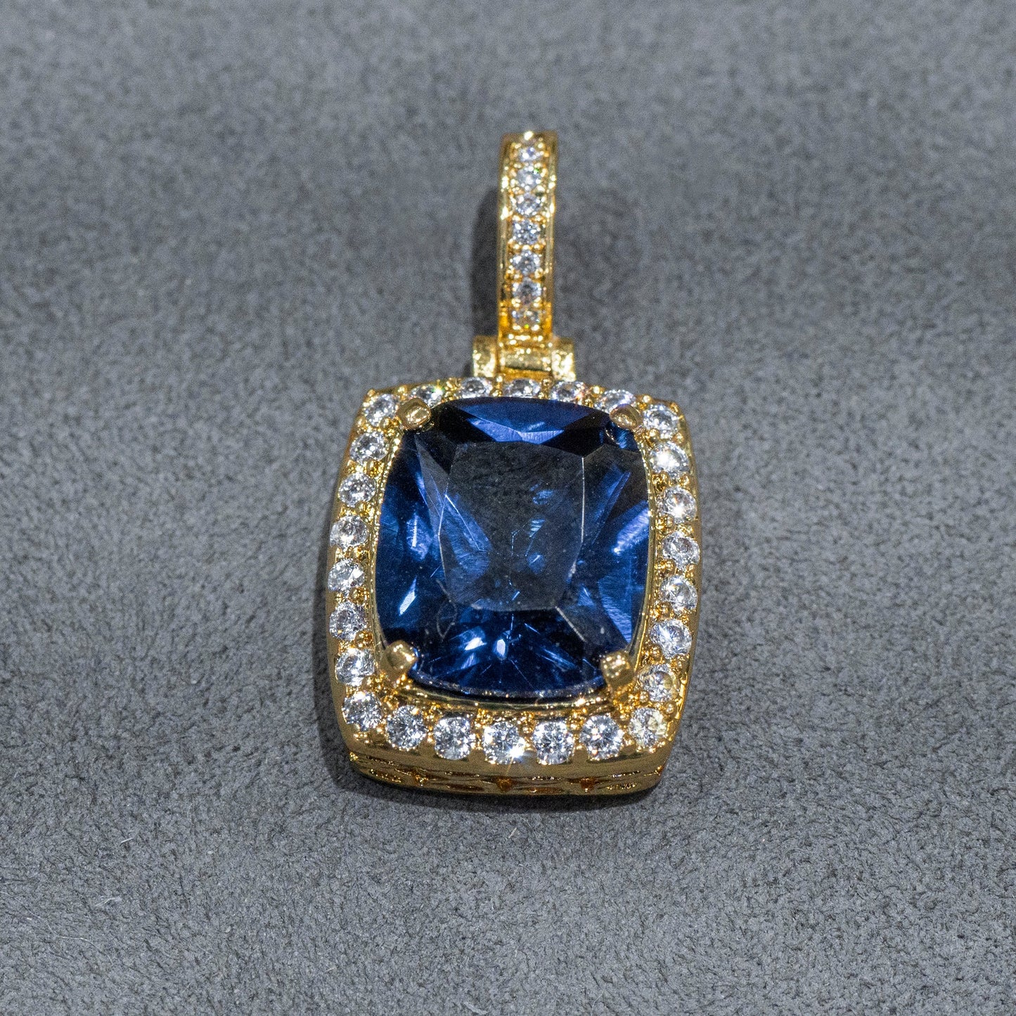 Mens Jewelry - Iced Out VVS Sapphire Pendant | 4.5 Grams