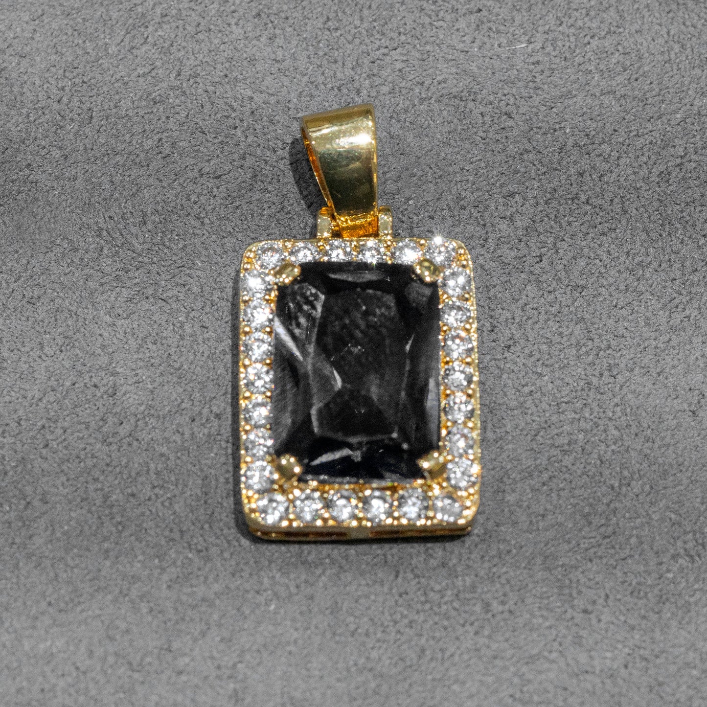 Mens Jewelry - Iced Out VVS Onyx Pendant | 6.2 Grams