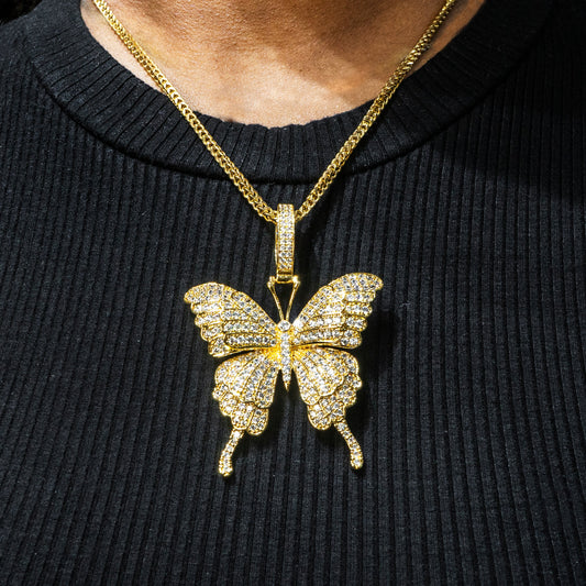 Womens Jewelry - Gold Butterfly Necklace | Appx. 30.6 Grams