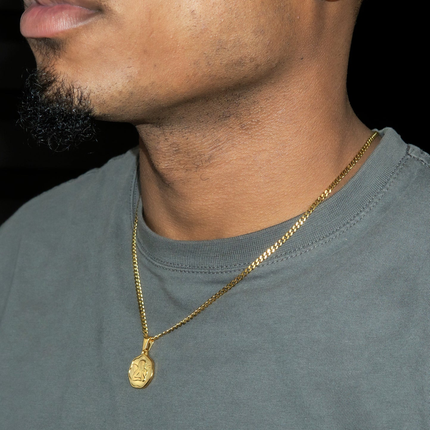 Mens Jewelry - 14K Gold Angel Necklace | Appx. 4 Grams