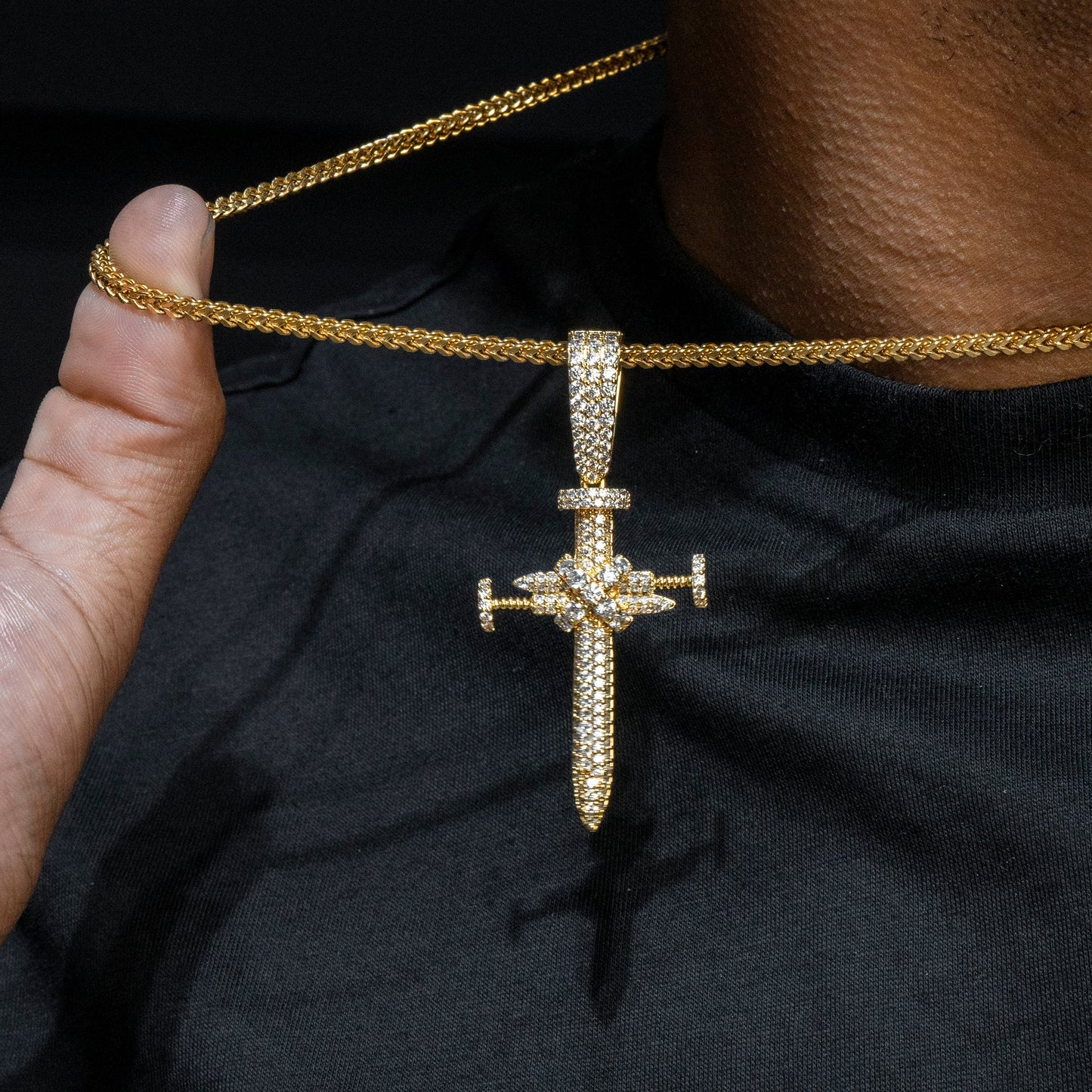 Mens Jewelry - Iced Out VVS Cross Pendant | 11 Grams