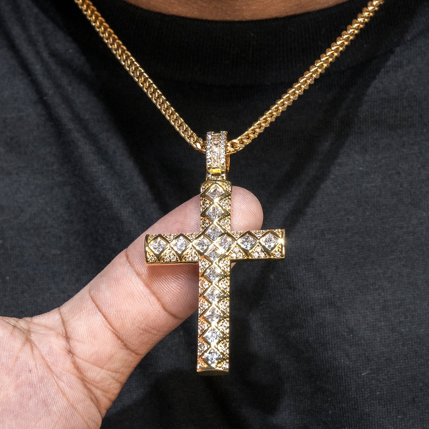 Mens Jewelry - Iced Out VVS Cross Pendant | 11.8 Grams