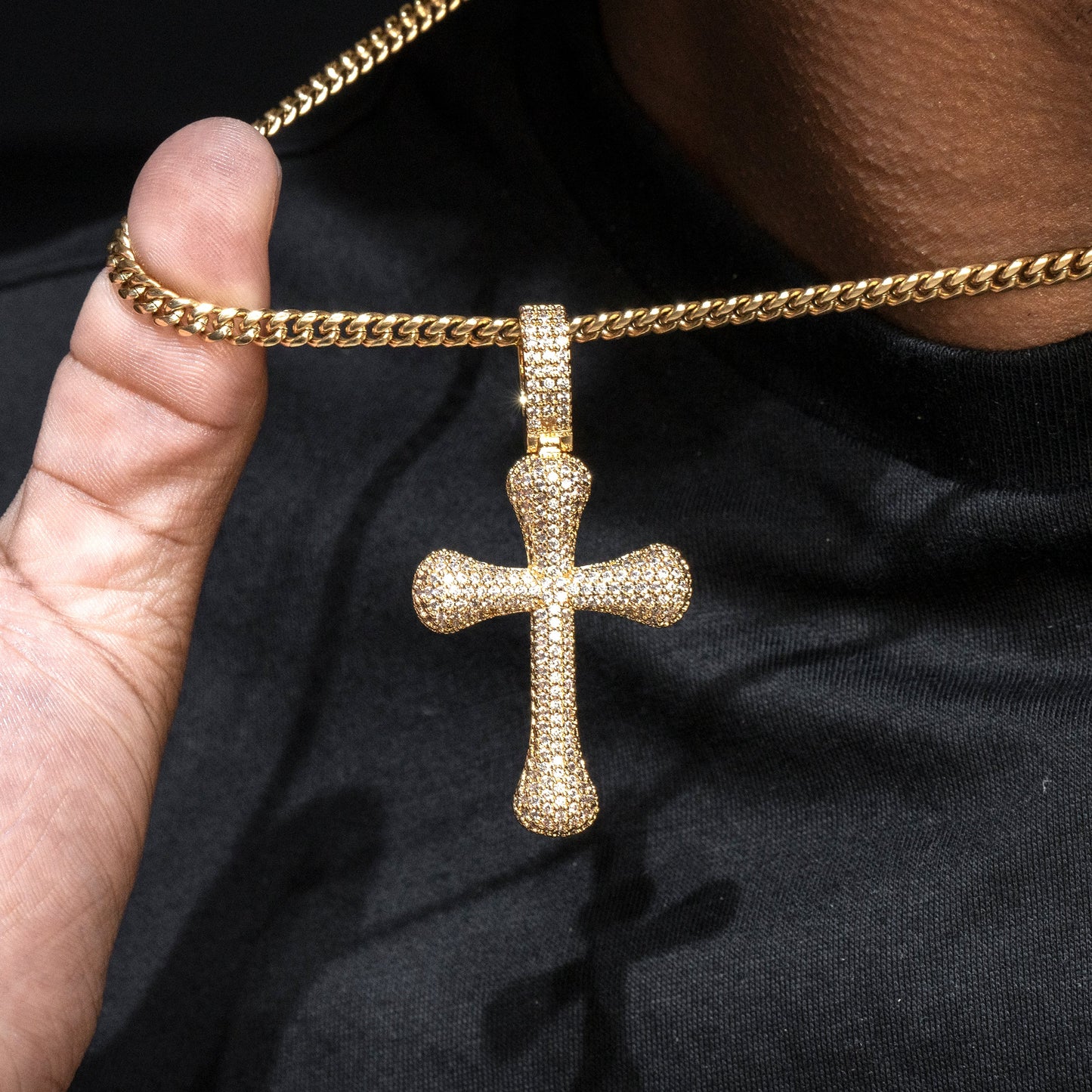 Mens Jewelry - Iced Out VVS Cross Pendant | 12.4 Grams