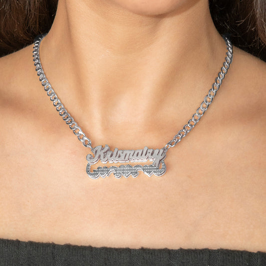 Women Jewelry - White Gold Name Necklace | Style # N11