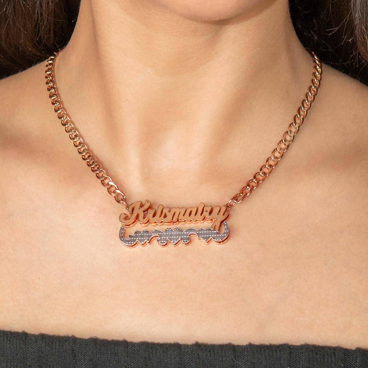 Women Jewelry - Rose Gold Name Necklace | Style # N11