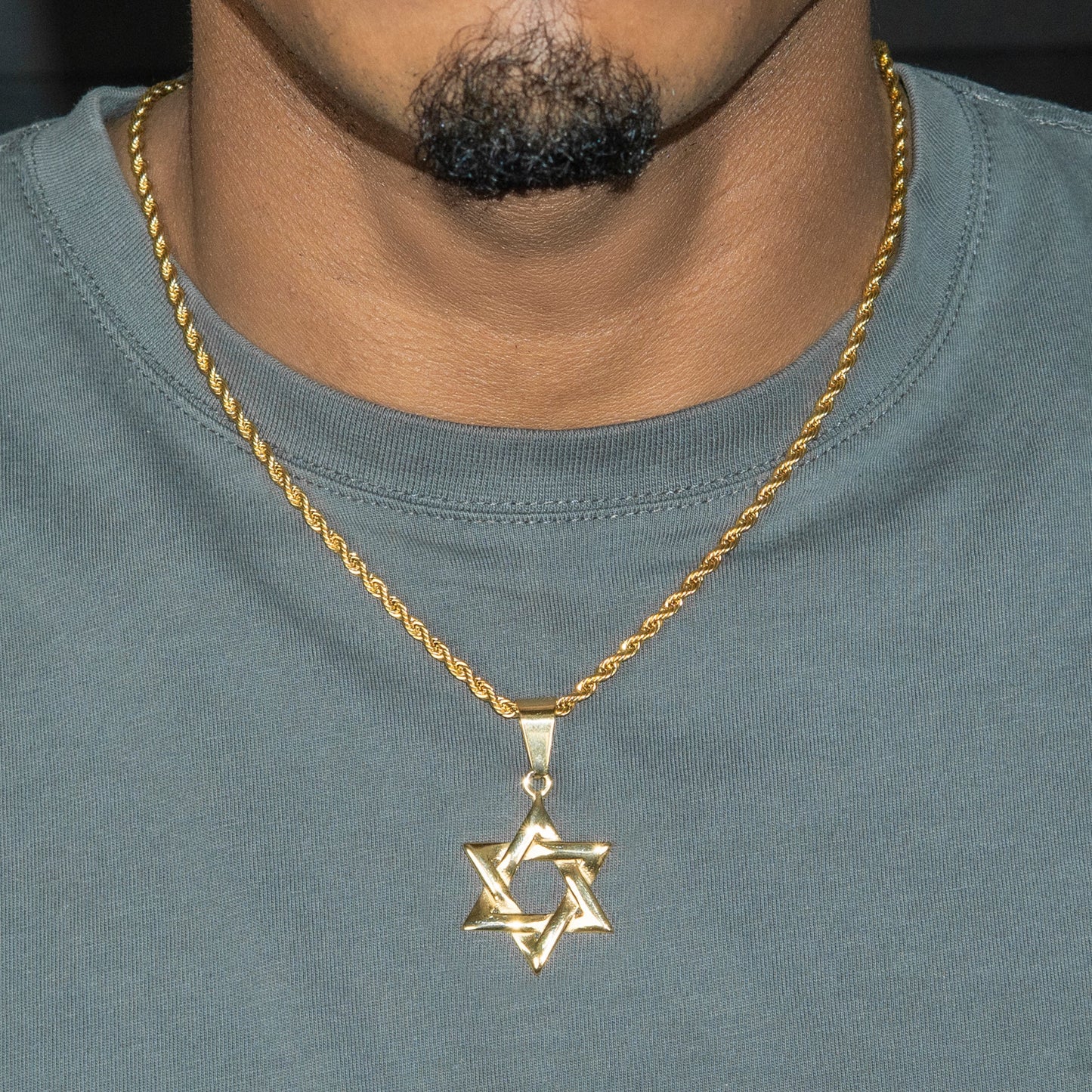 Mens Jewelry - 14K Gold Star of David Necklace | Appx. 5.5 Grams