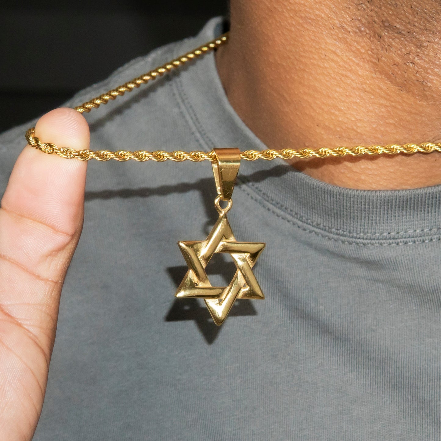 Mens Jewelry - 14K Gold Star of David Necklace | Appx. 5.5 Grams