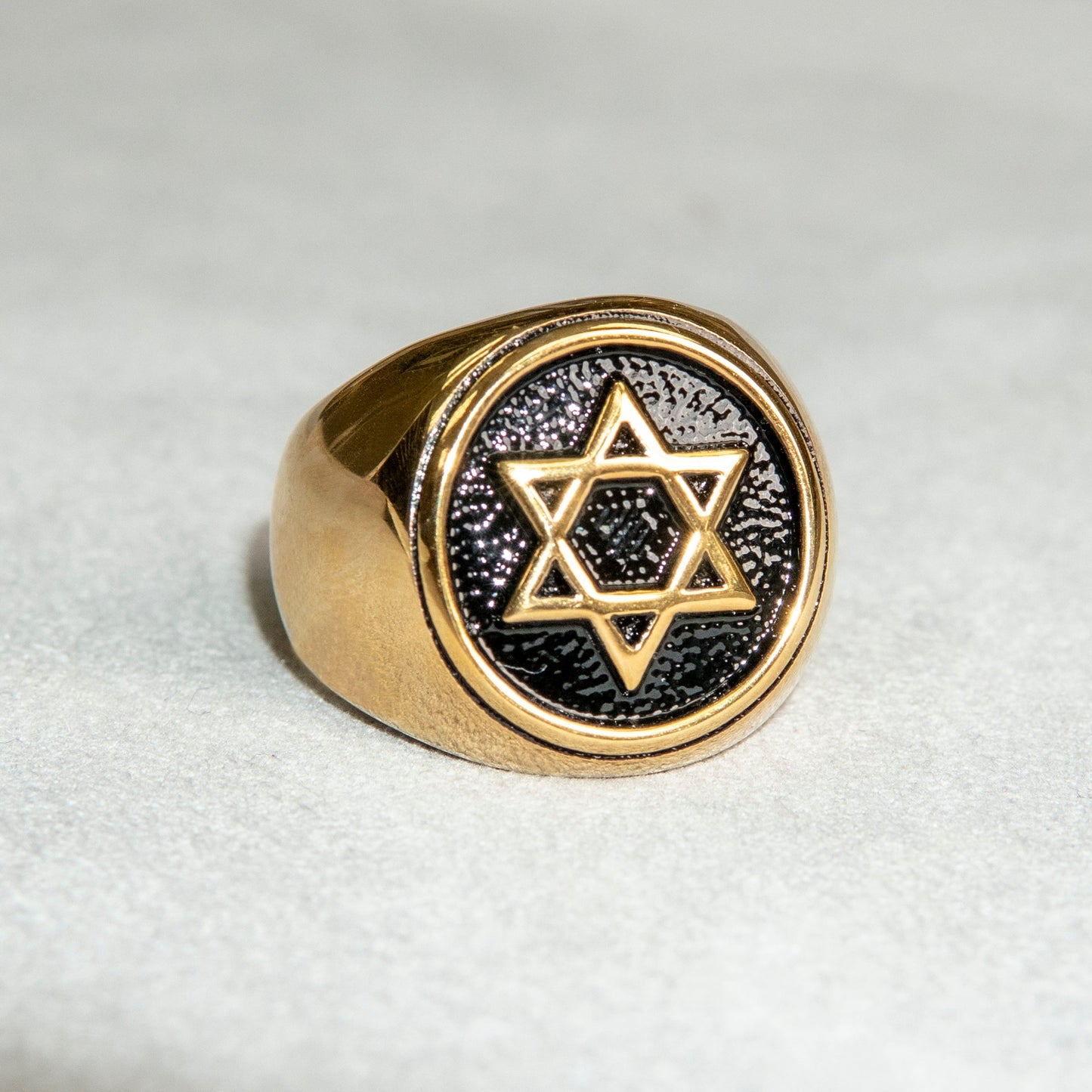 Mens Jewelry - Star of David Gold Pinky Ring | 25 Grams
